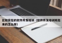 比较实在的软件开发培训（软件开发培训班出来的怎么样）